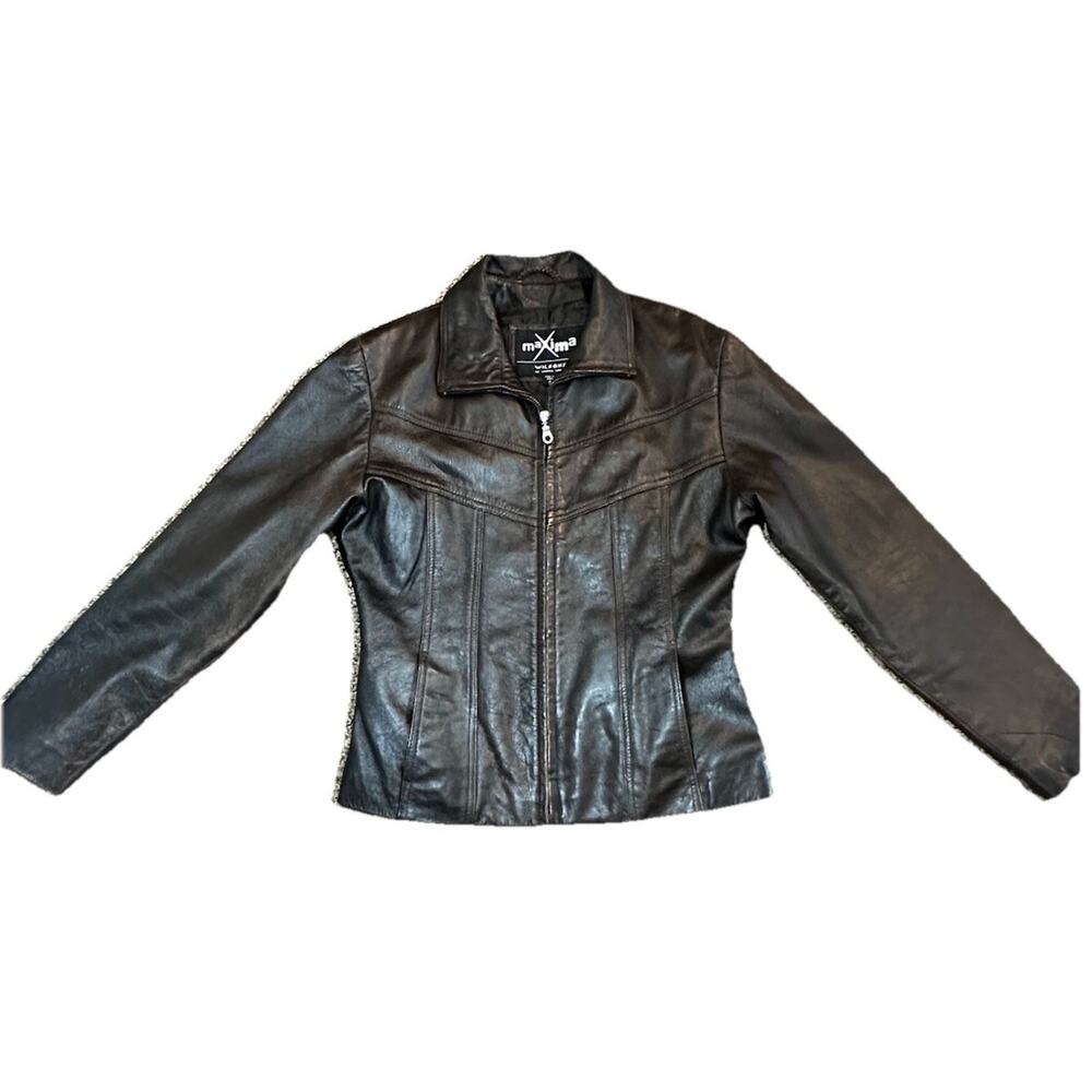 Wilsons Maxima Vintage Women’s Brown Leather Jacket Size Small Rare Find